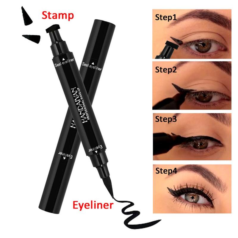 2 in 1 Eyeliner Pen, 1 Count Waterproof Long Lasting Eyeliner Pencil, Portable Eye Makeup Tool for Women