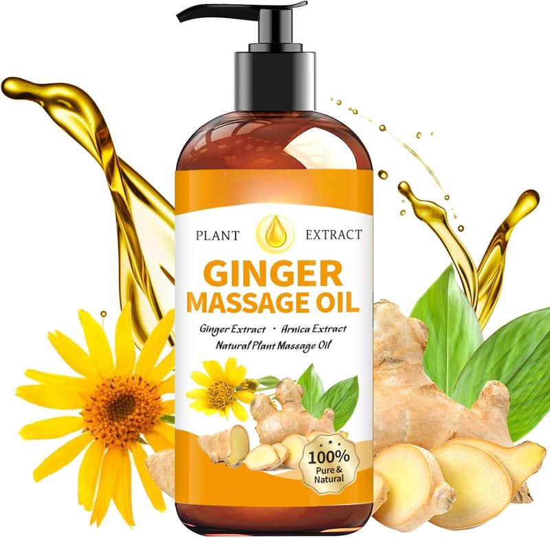 Ginger Oil Massage Oil for Massage ,Ginger Oil Lymphatic Drainage Massage,Sore  Massage Oil, Ginger  Oil for Gua Sha Massage with Arnica Oil-Warming,Relaxing,