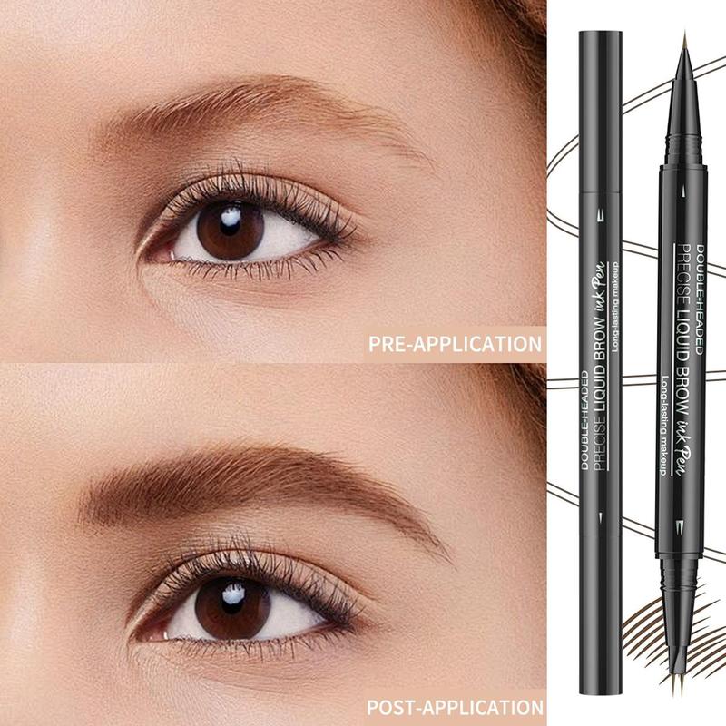 [Only $9.99!!!] Curved Eyebrow Pen - Eyebrow Pencil, Brow Pencil 2-in-1 Dual-Ended Microblading Eyebrow Pen with Micro-Fork-Tip and Precise Brush-Tip Create Natural Hair-Like Brows, Last All-Day