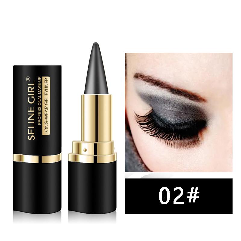 Black Eyeliner Pencil Waterproof Eye Enhancing Stick Solid Thick Gel Smooth 24 Hours Long Lasting Smoky Eye Liner, Cosmetic Beauty Lipliner, Quick Drying Eyeliner Pen, Professional Daily Makeup Accessories, Beetlejuice Makeup