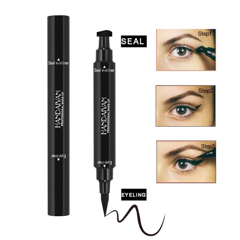 2 in 1 Eyeliner Pen, 1 Count Waterproof Long Lasting Eyeliner Pencil, Portable Eye Makeup Tool for Women