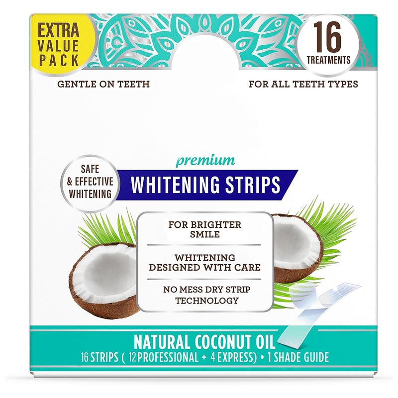 Teeth Whitening Strips - 14 Pack, Professional Grade, Enamel Protective, Sensitive Teeth - Non-Slip, Dry Strip Technology - teeth whitening kit