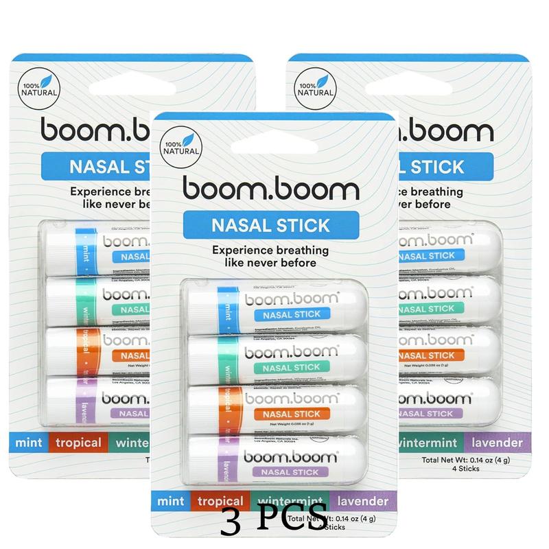 Nasal Stick inhalers (4 Pack) Boom Boom Powerful Essential Oil  Vapors | Featured on Shark Tank | Breathe In Life Carrier & Essential Oils,for nic