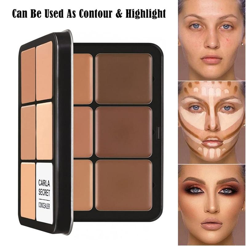 Professional Color Correcting Concealer Cream,12 Color Concealer Foundation Palette,Long-Wearing Full Coverage Makeup and Corrector for Under Eye Dark Circles