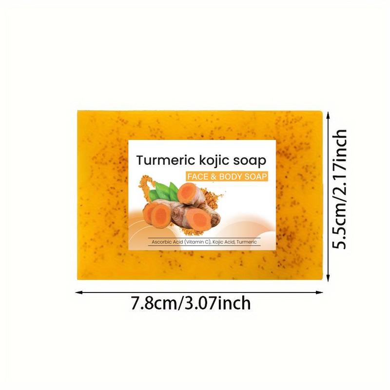 Turmeric Lemon Soap Bar, 6 Counts set Deep Cleansing & Brightening Soap Bar Contains Shea Butter, Olive Oil, Vitamin E, Moisturizing Body Wash Soap for All Skin Types.