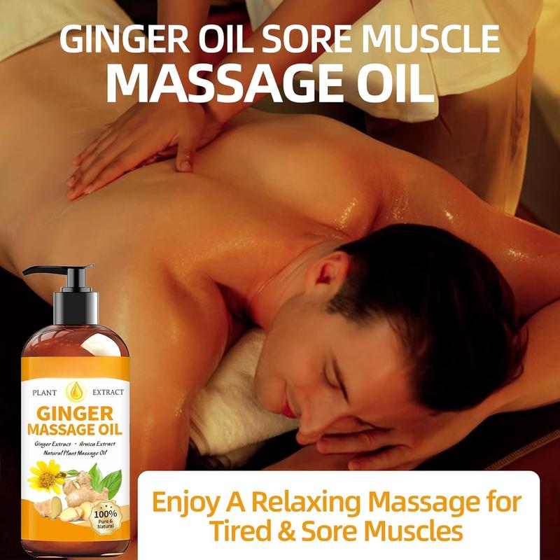 Ginger Oil Massage Oil for Massage ,Ginger Oil Lymphatic Drainage Massage,Sore  Massage Oil, Ginger  Oil for Gua Sha Massage with Arnica Oil-Warming,Relaxing,