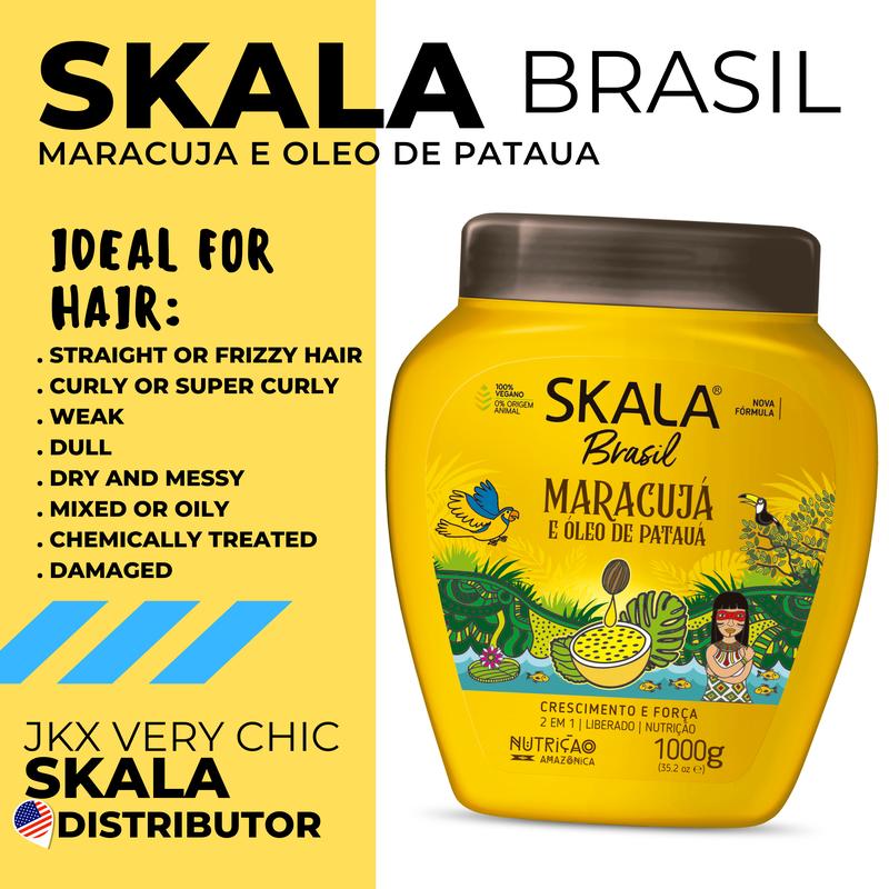 SKALA Hair Treatment Conditioning Cream 2 in 1 - Passion Fruit and Pataua Oil - Net 35.27 Oz (Pack of 1) 100% VEGAN