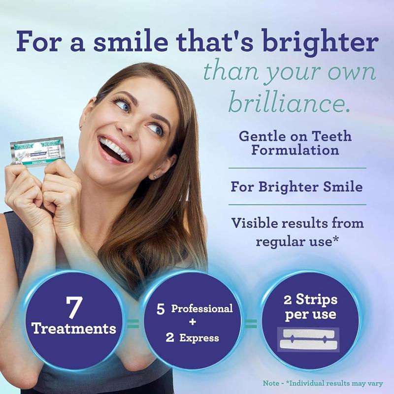 Teeth Whitening Strips - 14 Pack, Professional Grade, Enamel Protective, Sensitive Teeth - Non-Slip, Dry Strip Technology - teeth whitening kit