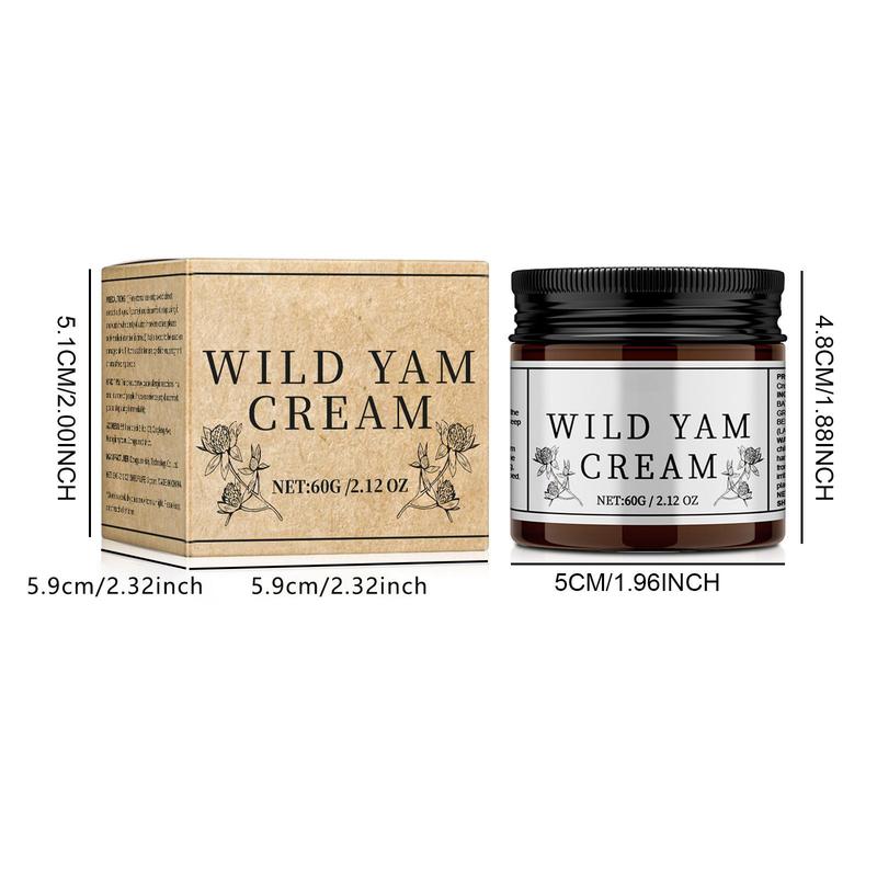 Wild Yam Cream, 2 Counts set Natural Moisturizing Cream for Women, Deep Moisturization Skin Care Product for Women & Men