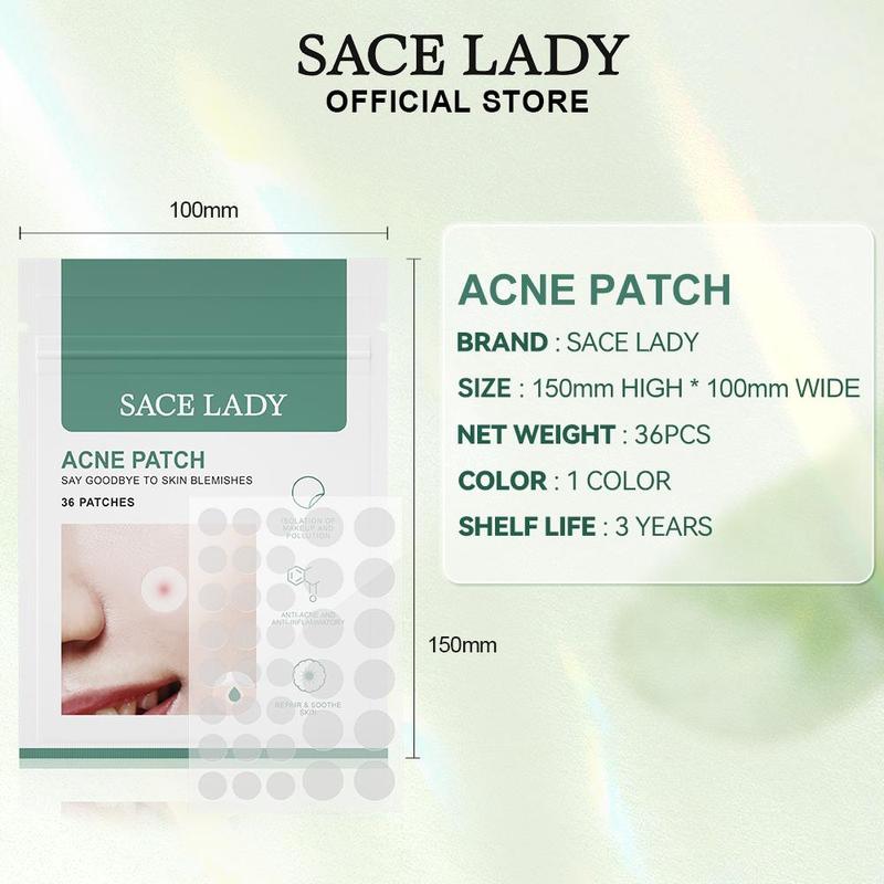 SACE LADY 3 Pcs Pimple Patches for Face Hydrocolloid Acne Patches Zit Patches for Troubled Skin 2 Sizes for all Skin Type