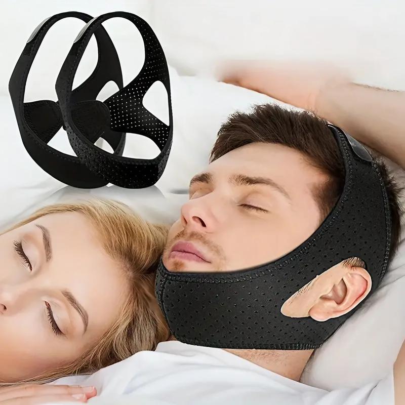 Snoreless Sleeping Solution for Men and Women - Anti Snore Chin Strap with Anti-Dry Mouth Benefits Face Molding Ice Stop Snoring Strap