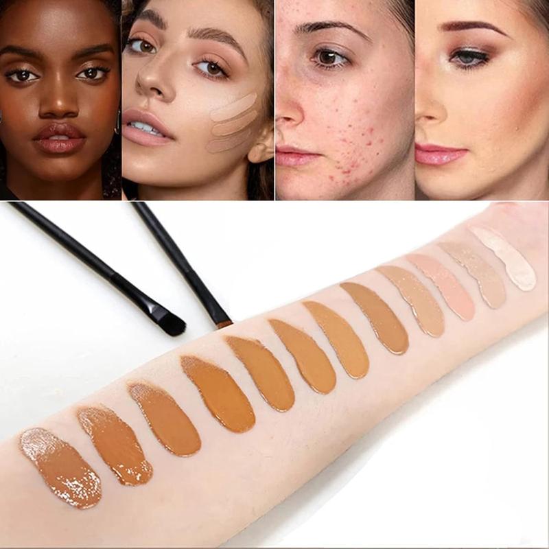 Professional Color Correcting Concealer Cream,12 Color Concealer Foundation Palette,Long-Wearing Full Coverage Makeup and Corrector for Under Eye Dark Circles