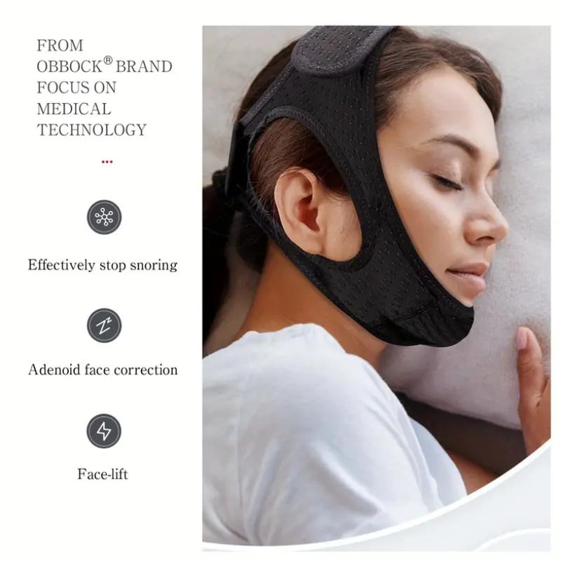 Snoreless Sleeping Solution for Men and Women - Anti Snore Chin Strap with Anti-Dry Mouth Benefits Face Molding Ice Stop Snoring Strap