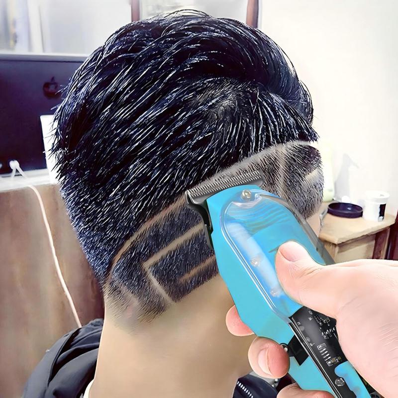 Professional Transparent Lid Hair Clipper, 1 Box Cordless Barber Clipper for Hair Cutting & Grooming, LED Display Hair Clipper for Barber Haircut