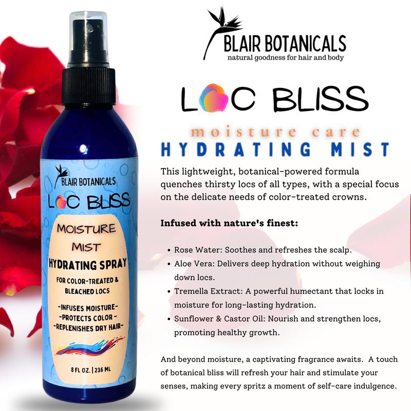 Loc Bliss Moisture Care - Hydration Mist Haircare Moisturize Aloe Blend Daily Frizz