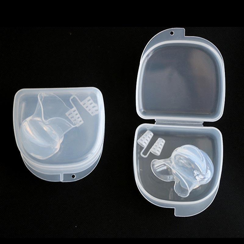 Silicone Anti Snore Tongue Retaining Device with Case for Better Breathing and Sleep Lightweight Storage