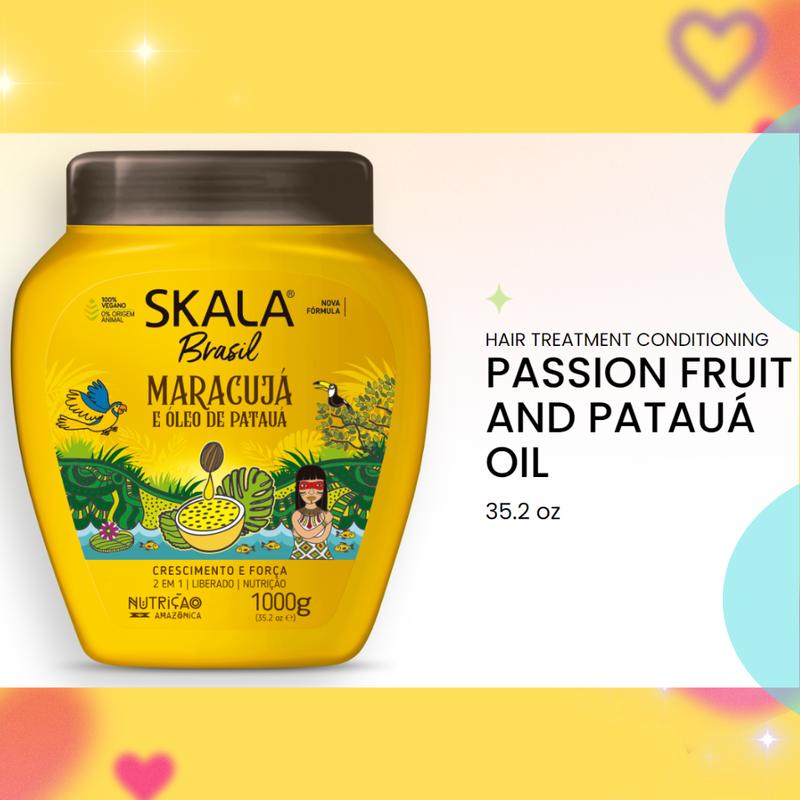 SKALA Hair Treatment Conditioning Cream 2 in 1 - Passion Fruit and Pataua Oil - Net 35.27 Oz (Pack of 1) 100% VEGAN