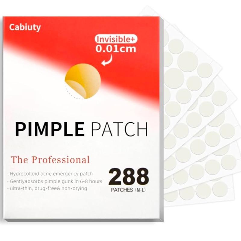 Pimple Patches for Face 288 counts, Hydrocolloid Acne Patches for Covering Zits and Blemishes, 2 Sizes of Ultra-Thin Spot Patch for All Skin Types