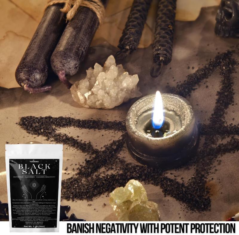 Black Salt for Protection  - Sal Negra - Essential Wiccan & Witchcraft Supplies for Rituals, Spells, and Purification - Premium Sal Negra for Brujeria, Spiritual Cleansing.