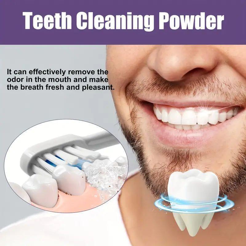 Deep Cleaning Purple Teeth Polishing Powder - Whitening, Plaque Removal, Fresh Breath, Gentle on Gums - Daily Life Essential for a Healthy Smile