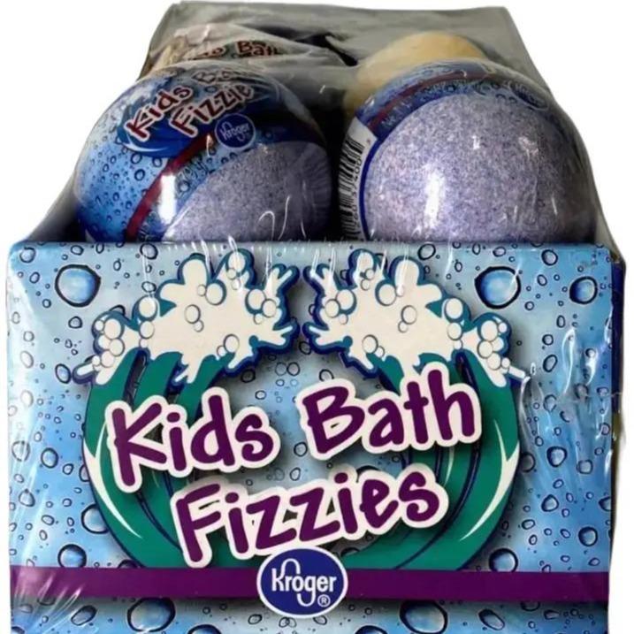 Kroger Kids Bath Bombs Bath Fizzies Set of 12 - Fun and Relaxing Bathtime Experience for Children and Teens - Skin Repair, Kit soap bath ball