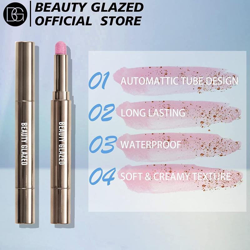 Long-lasting waterproof eye shadow stick, shimmer pearl eye shadow pen crayon eye brightening stick,one-step lazy eye makeup Eyeshadow Cosmetic