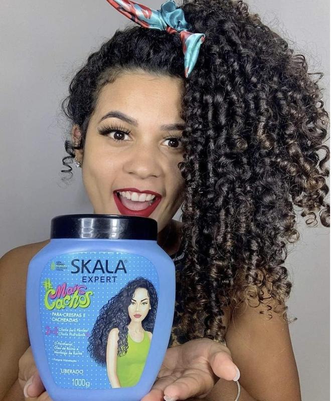 2 Pack SKALA Hair Care Set: Expert Mais Cachos 2-in-1 Conditioning Treatment Cream + Brasil Passion Fruit & Pataua Oil - Nourish, Strengthen, and Transform Your Hair - Each Bottle 1000g 1kg - 35.27 Oz Conditioner Haircare