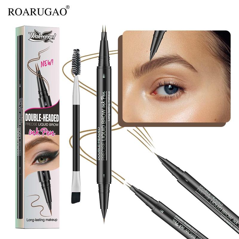 [Only $9.99!!!] Curved Eyebrow Pen - Eyebrow Pencil, Brow Pencil 2-in-1 Dual-Ended Microblading Eyebrow Pen with Micro-Fork-Tip and Precise Brush-Tip Create Natural Hair-Like Brows, Last All-Day