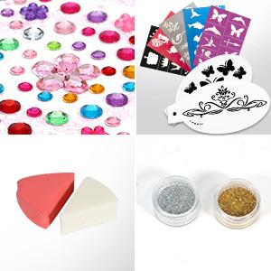 Face Painting Kit - Non-Toxic and Hypoallergenic Safe and Easy to Use - Parties, Birthdays, Halloween Cosmetic Makeup Coverage Gentle Gift Glitter