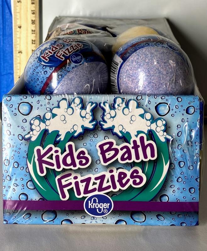 Kroger Kids Bath Bombs Bath Fizzies Set of 12 - Fun and Relaxing Bathtime Experience for Children and Teens - Skin Repair, Kit soap bath ball