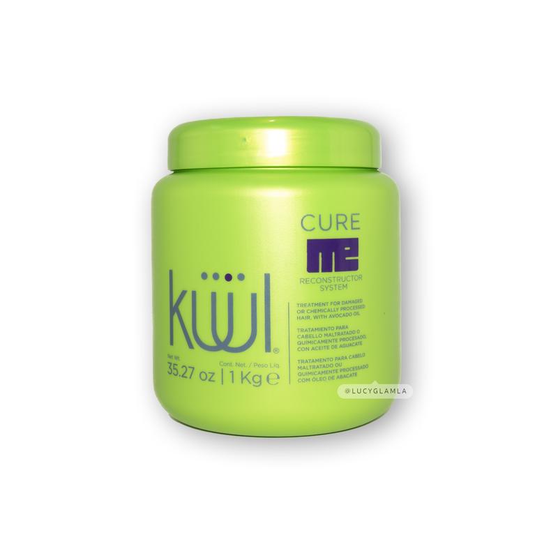 KUUL (Avocado) Reconstructor Hair Mask System CURE ME Treatment Hair 35.2 OZ Hair Nutrition Conditioner Haircare Repair Shampoo Uv Moisturizer Oil Blend Hydrate Cleanser Cleansing