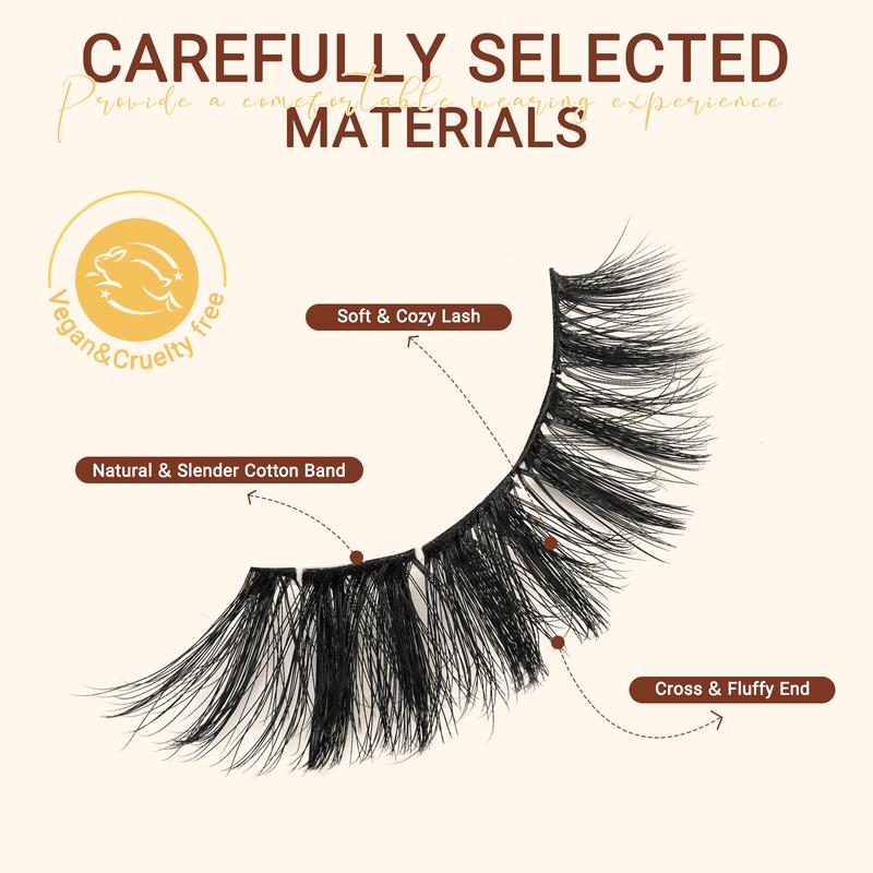 QUEWEL Lash Clusters Kit 8 Pairs Eyelashes Clusters with Cluster Eyelashes Applicator and Eyelash Cluster Glue [US Shipping](QU35 Kit)