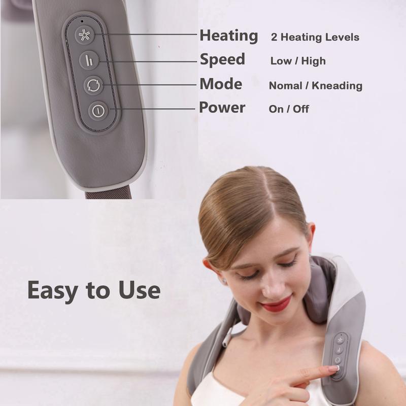 Ergonomic Neck Massager Hand Free - Massager for Neck & Shoulder Gift for Parents,Wife, Husband