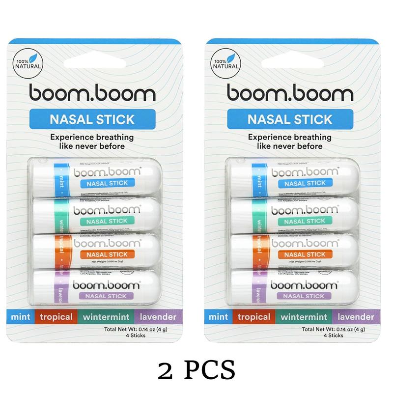 Nasal Stick inhalers (4 Pack) Boom Boom Powerful Essential Oil  Vapors | Featured on Shark Tank | Breathe In Life Carrier & Essential Oils,for nic