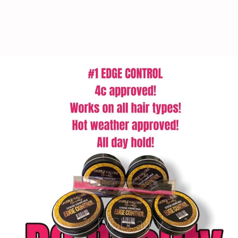 This viral edge control is now on ttshop!   Extreme strong hold edge control for sleek all day hold edges for all hair types relaxed to natural 4c hair Gel- w edge brush