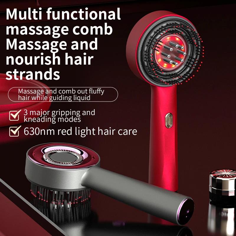 Electric Vibration Massage Comb Red Light Therapy Hair Growth Massage Scalp Brush anti Hair Loss Liquid Oil Applicator Hair Care Hailicare