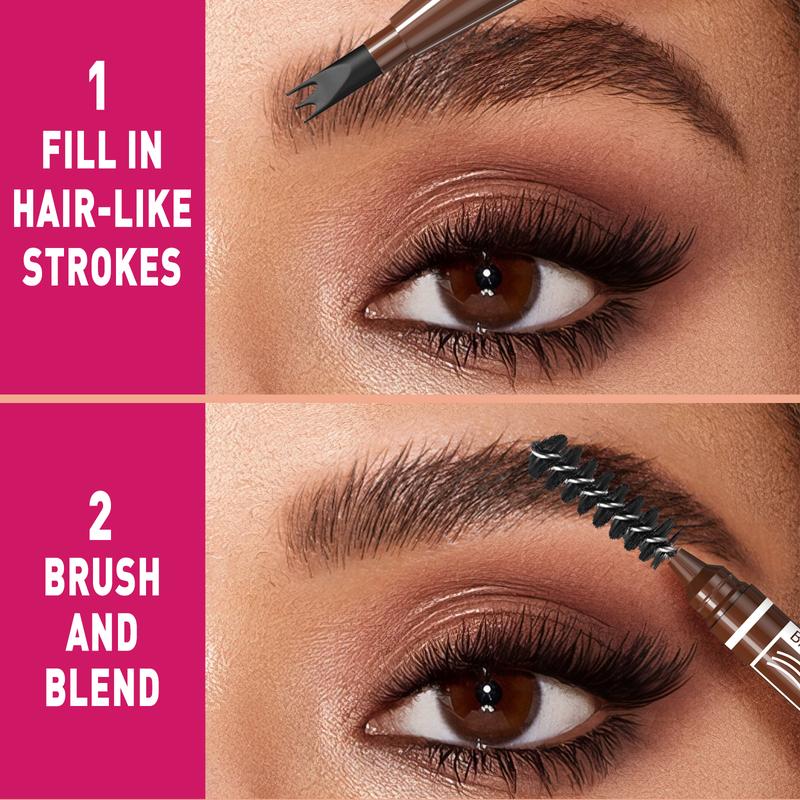 iMethod Microblading Eyebrow Pen - Eyebrow Pencil 2-in-1 Dual-Ended Eye Brow Pencils for Women with 3-Fork-Tip and Spoolie Brush Create Natural Hair-Like Defined Brows, Last All-Day