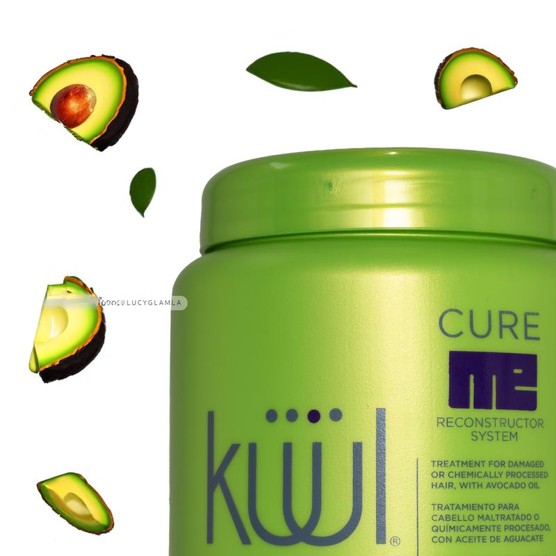 KUUL (Avocado) Reconstructor Hair Mask System CURE ME Treatment Hair 35.2 OZ Hair Nutrition Conditioner Haircare Repair Shampoo Uv Moisturizer Oil Blend Hydrate Cleanser Cleansing