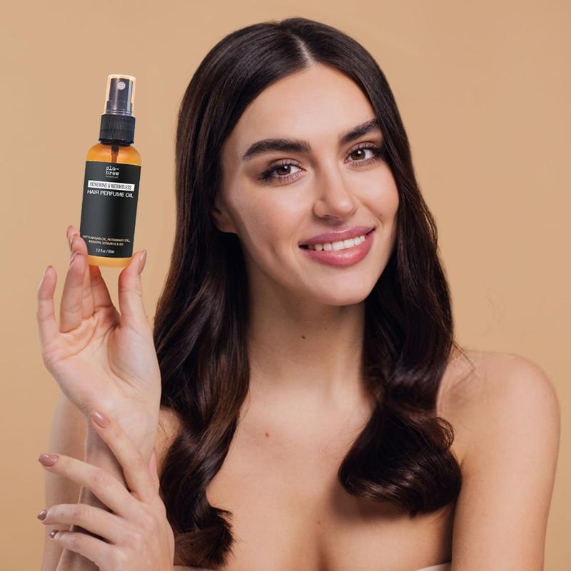 SLO-BREW Ultimate Hair Perfume Oil – Luxurious Fragrance with Argan Oil, Rosemary Oil, Keratin, Vitamin E & B5 for Weightless Shine, Paraben & Sulfate-Free, 2 fl oz.