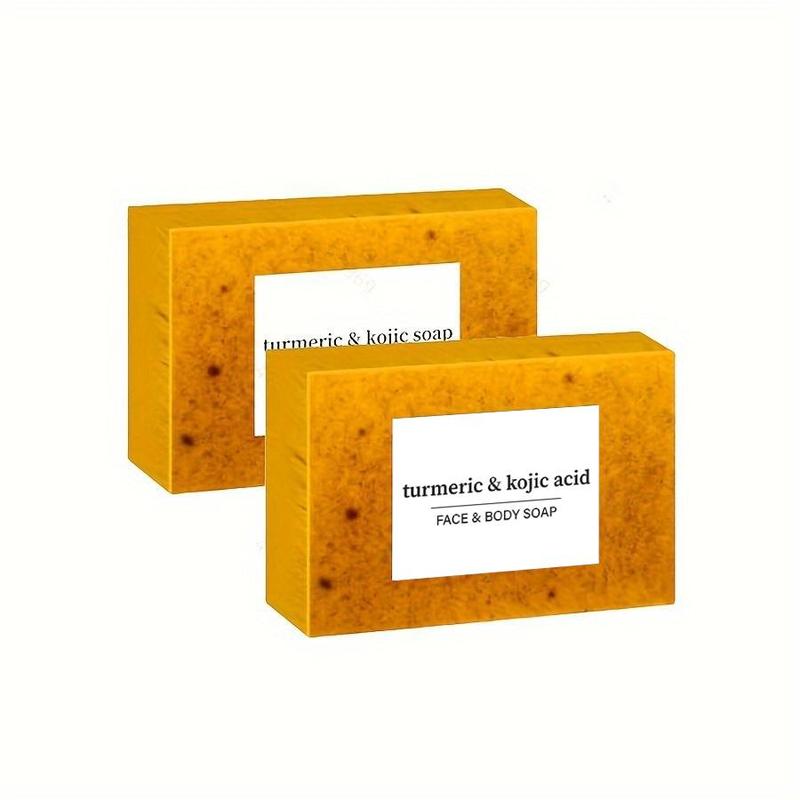 Turmeric Soap Bar, 2 Counts set Natural Moisturizing Soap Bar, Deep Cleansing Soap Bar for Face & Body, Daily Skincare Product for Women & Men