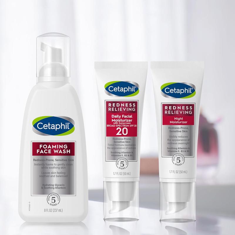 CETAPHIL Redness Relieving Foaming Face Wash for Sensitive Skin , 8 Fl Oz , Gently Cleanses & Calms Sensitive Skin without over Drying, (Packaging May Vary) Galderma Laboratories