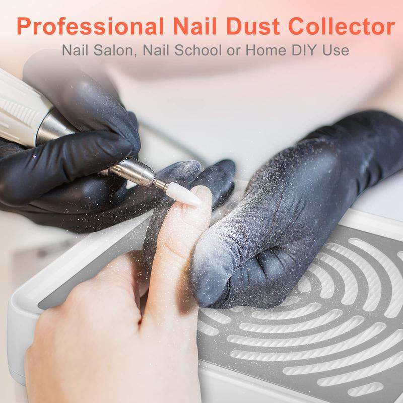 Professional Nail Dust Collector, Low Noise Nail Dust Cleaner, Nail Art Cleaning Tool, Manicure & Pedicure Tool for Home & Salon Use, Nail Supplies