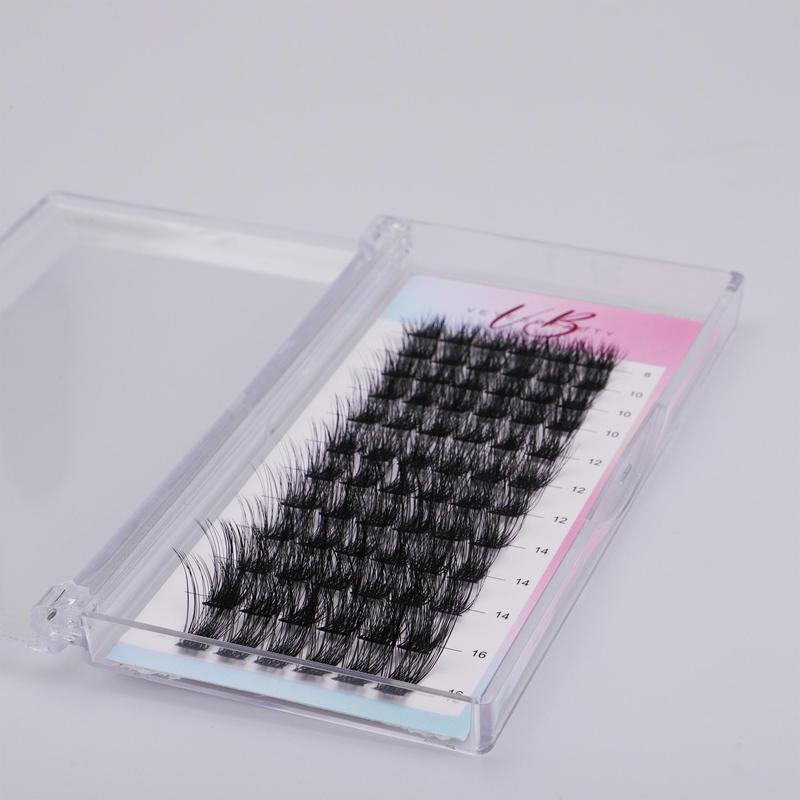 D Curl Mixed Size Individual False Eyelashes, 1 Box Natural Look Lashes for Eyelashes Extensions, Self Grafting Strip Eyelashes Individual Lashes Clusters, False Eyelashes Clusters