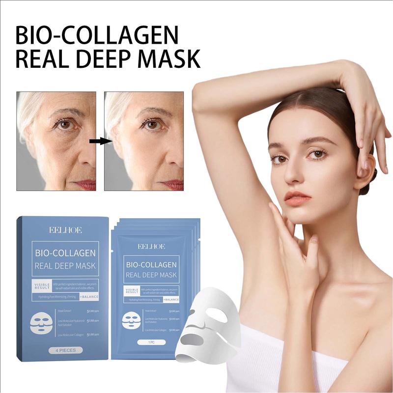 5 Sets of 20 Bio-Collagen Face Mask, Deep Mask, Collagen Face Mask for Lifting, And Moisturizing Hydrating Skincare Unisex Moisturize Moisture