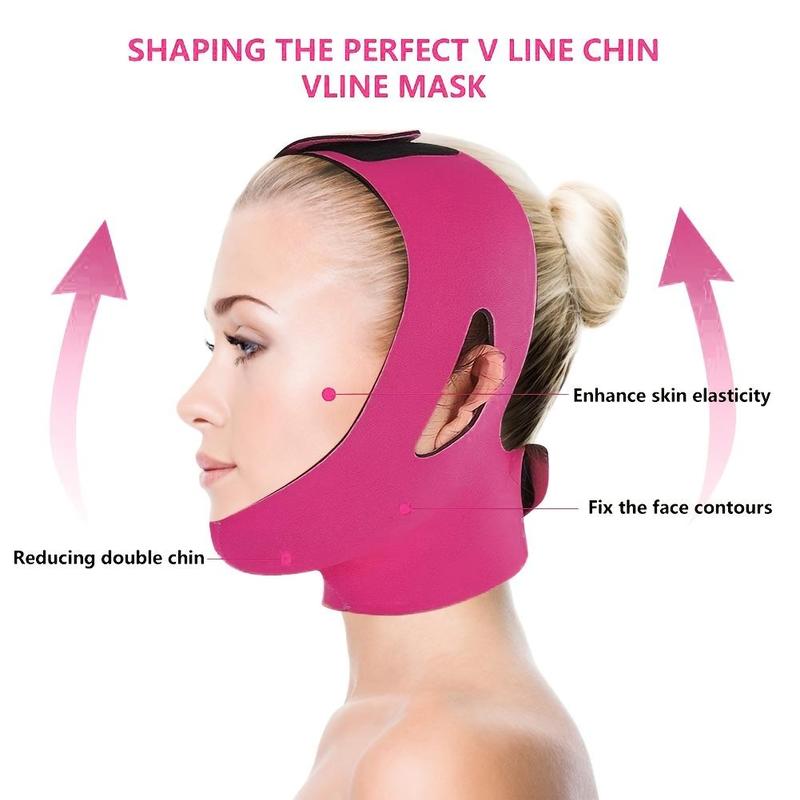 Double Chin Breathing Exercise Bandage, Facial Skin Lifting Strap, Face V Line Trainer, Face Strap for Women, Gentle Face Slimming & Tightening Bandage, Face Care Skincare Products, Christmas Gift