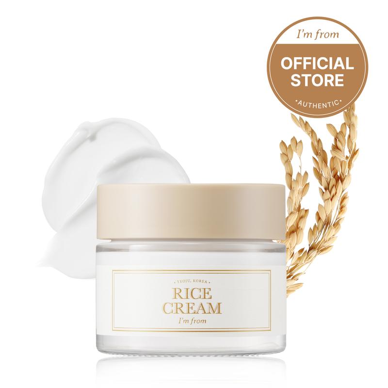 [I'M FROM OFFICIAL SHOP] Korean Special Rice Set - Rice Cream + Rice Serum, Rice Extract from Korea, Glow Essence with Niacinamide, Hydrating for Dry Skin, Vegan, Alcohol Free, Fragrance Free, K Beauty Moisture Skincare Skin Repair Hydrate Moisturizer