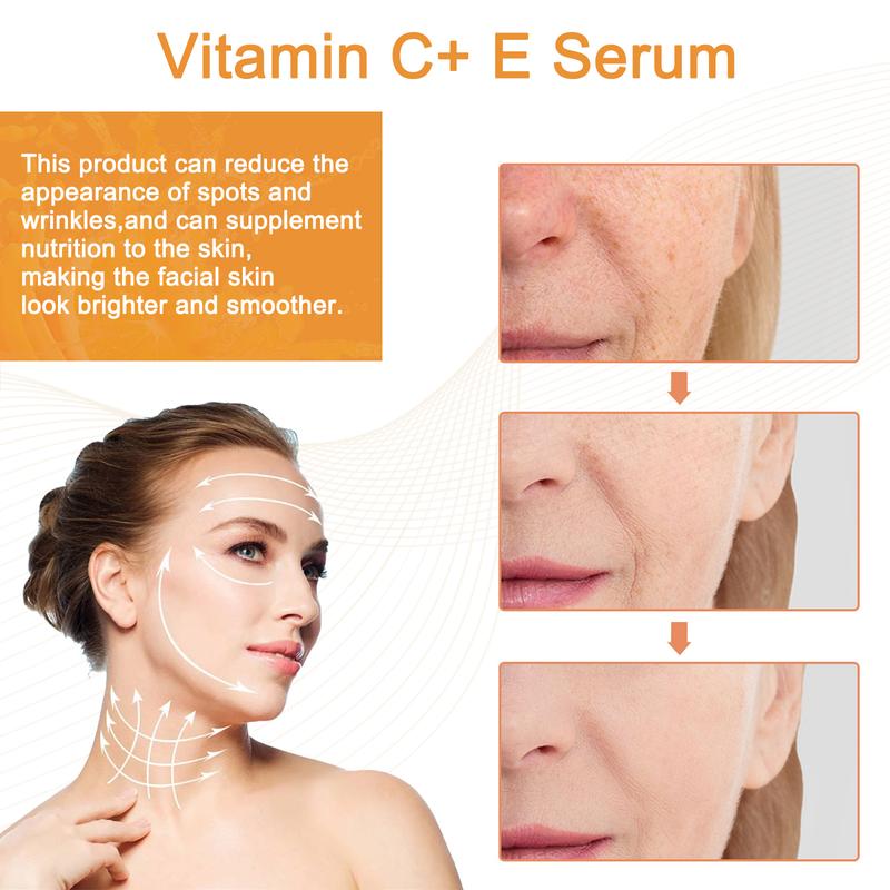 Vitamin C E Ferulic Acid Serum, Vitamin C Face Serum with Hyaluronic Acid, Anti Aging Face Care for Women and Men