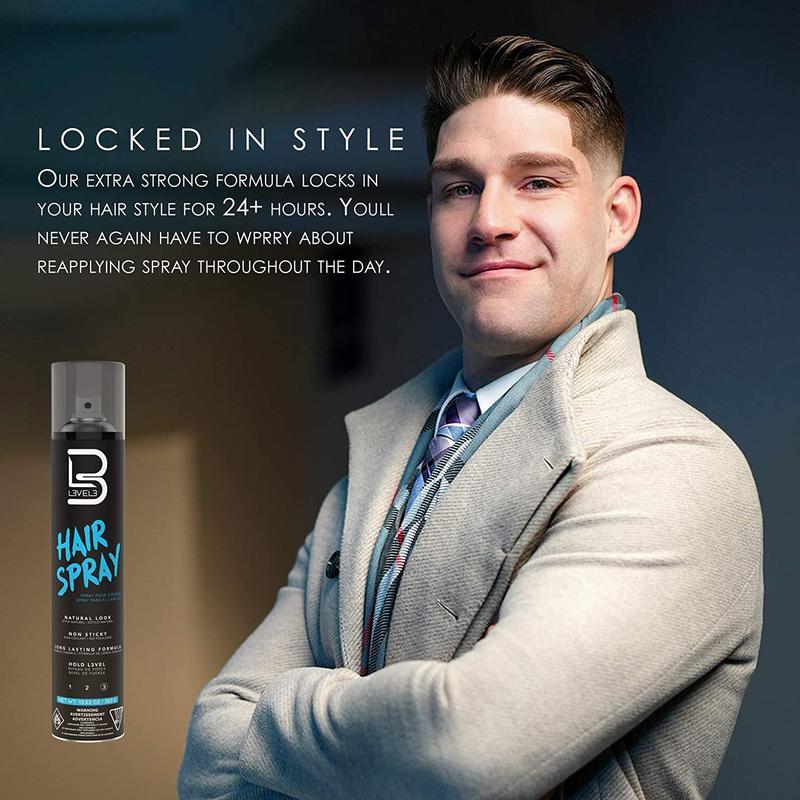 L3 Level 3 Hair Spray - Long Lasting and Strong Hold Hair Spray - Great for Men and Women - Level Three - Suitable for All Hair Types L3V3L3 L3V3L3