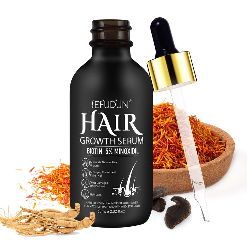 Sefudun Hair Thickening Serum 60ml - Minoxidil 5% & Biotin for Thicker, Longer, Fuller Hair Comfort Hair Care