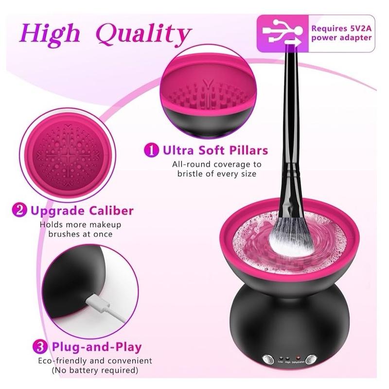 Automatic Makeup Brush Spin Cleaner - Keep Your Brushes Clean and Fresh Gift Kit